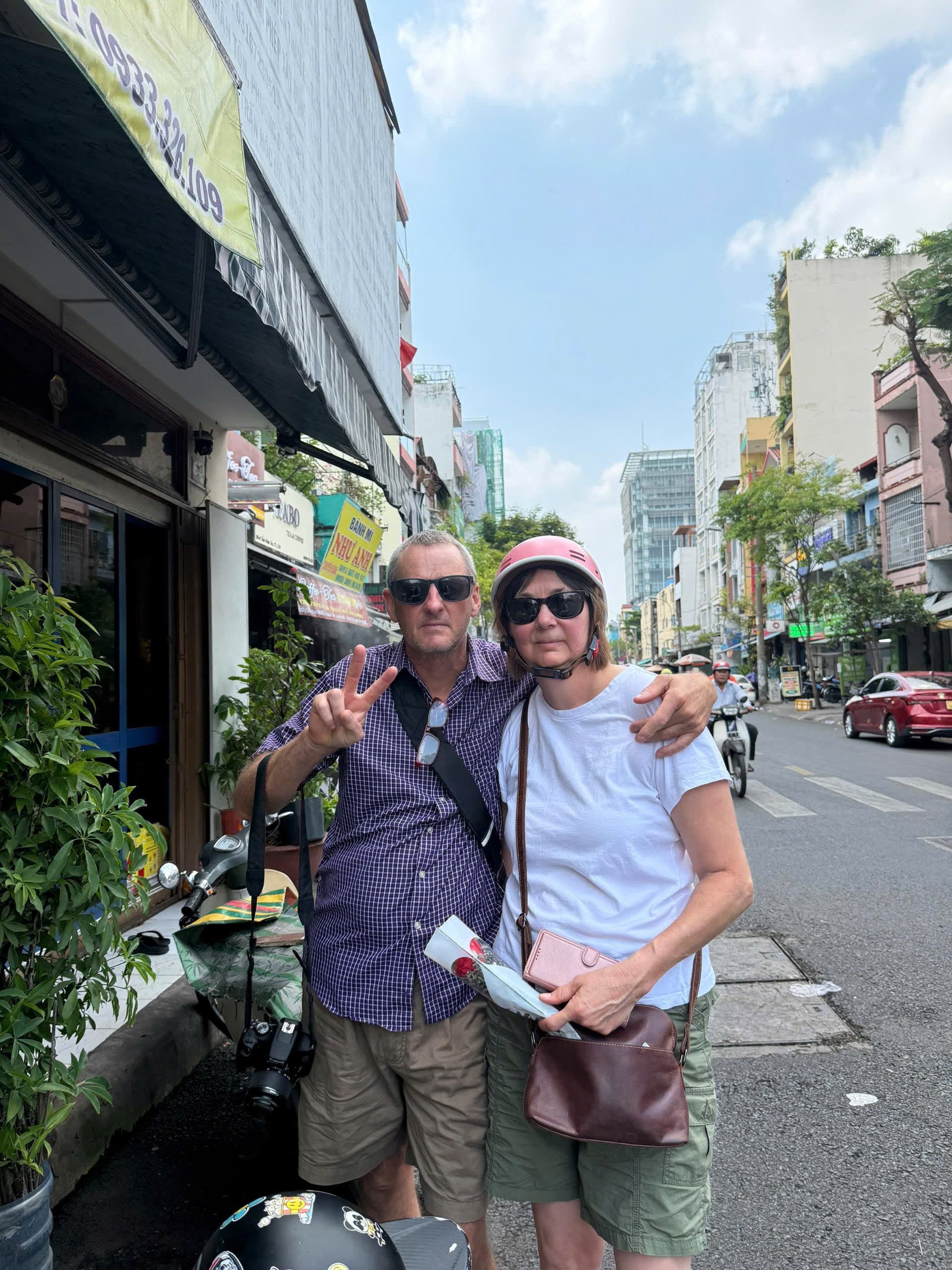 Walking through Saigon